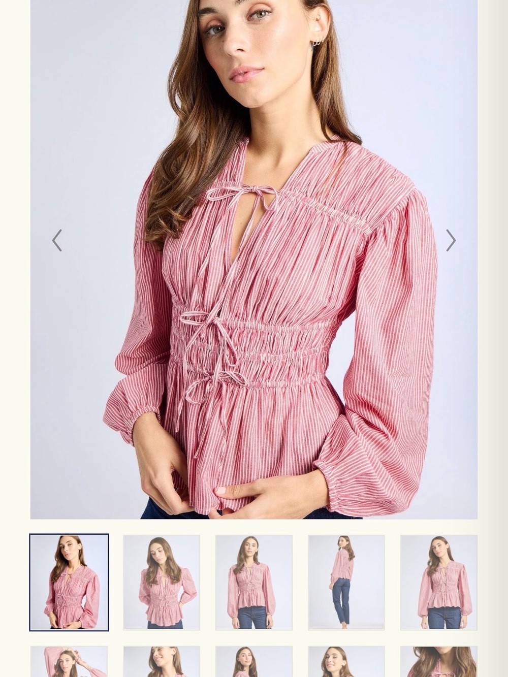 Mille Resort Ella Top Red White Stripes Size Small Orig $134